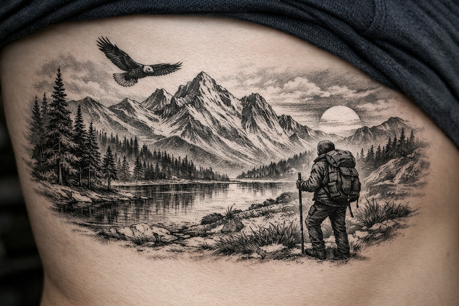 Тату в стиле графика