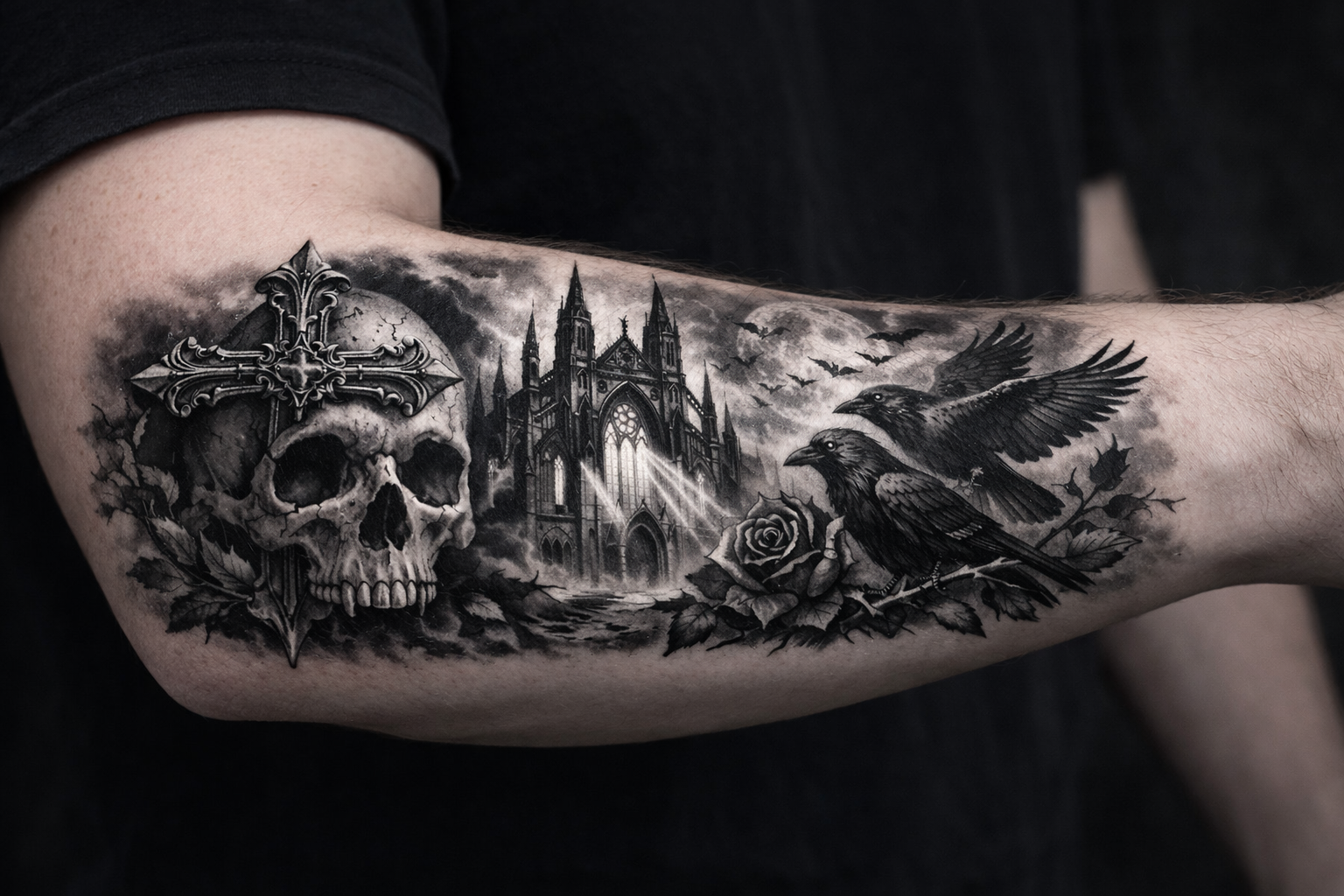 Тату в стиле готика