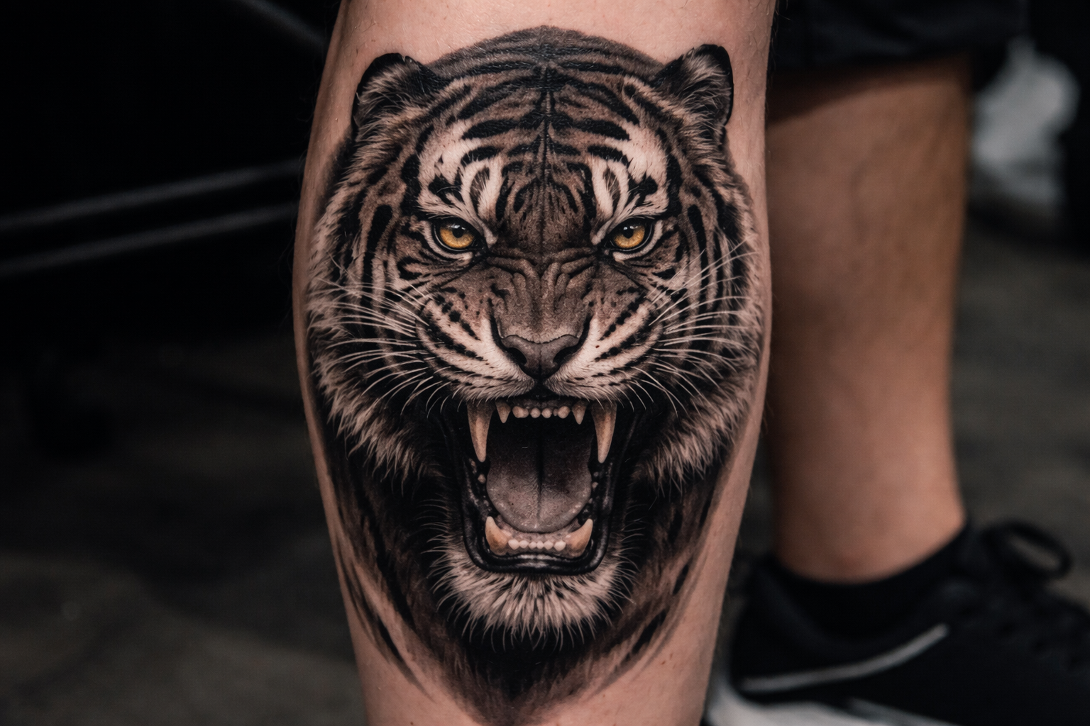 Тату на икре