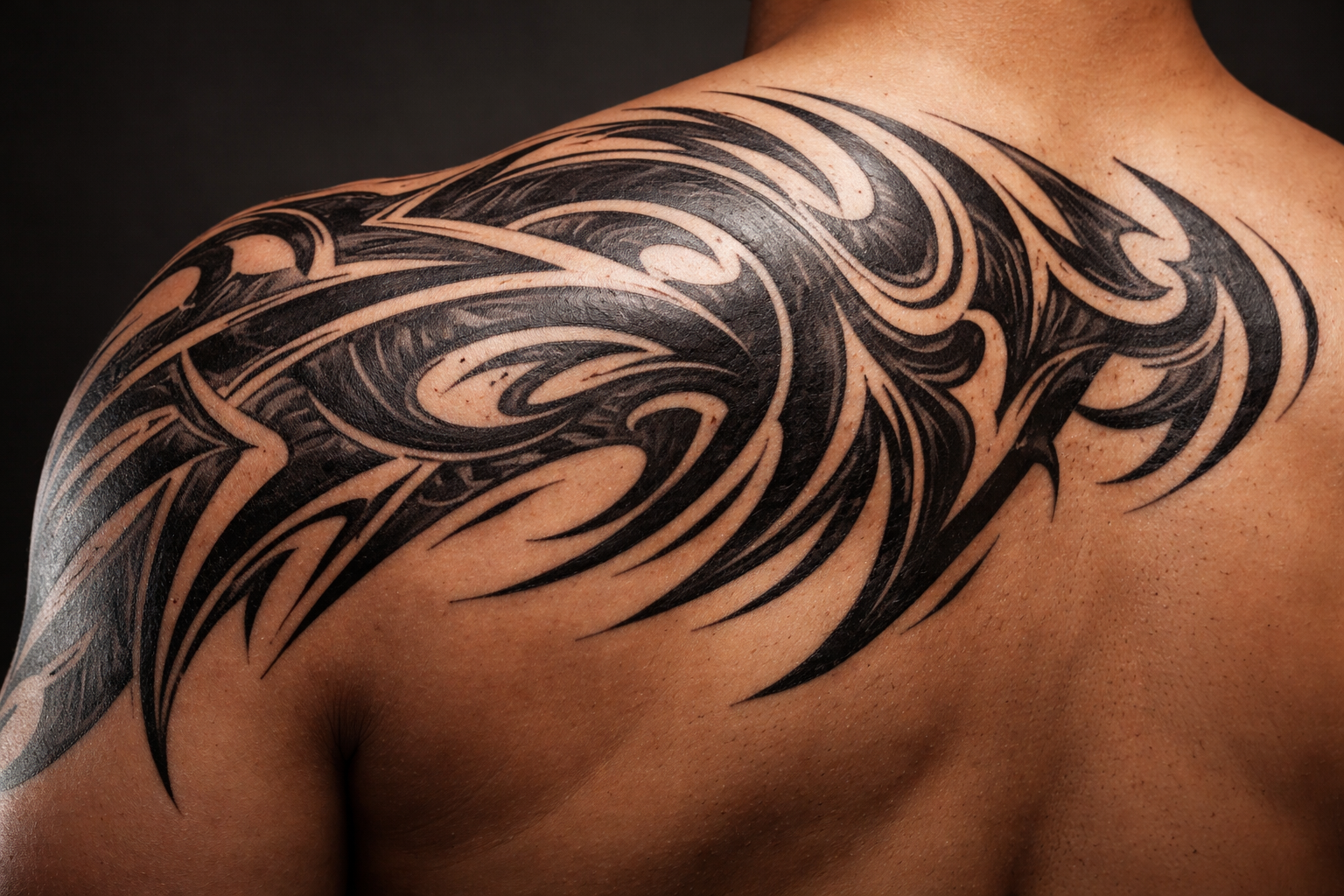 Тату в стиле трайбл