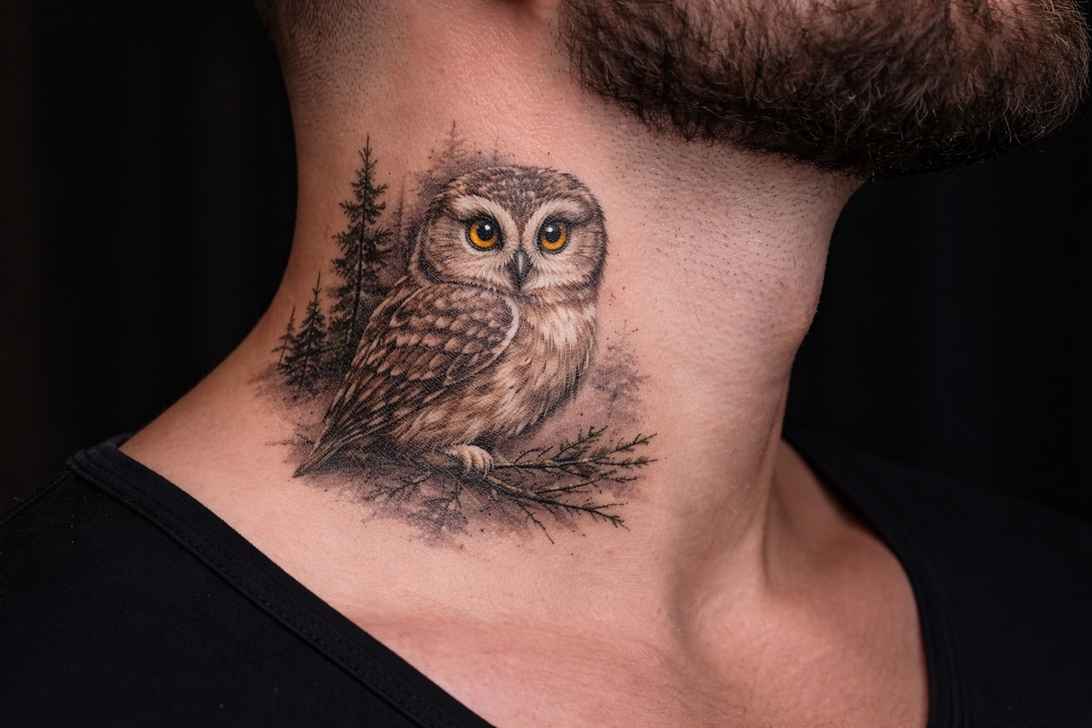 Тату на шее