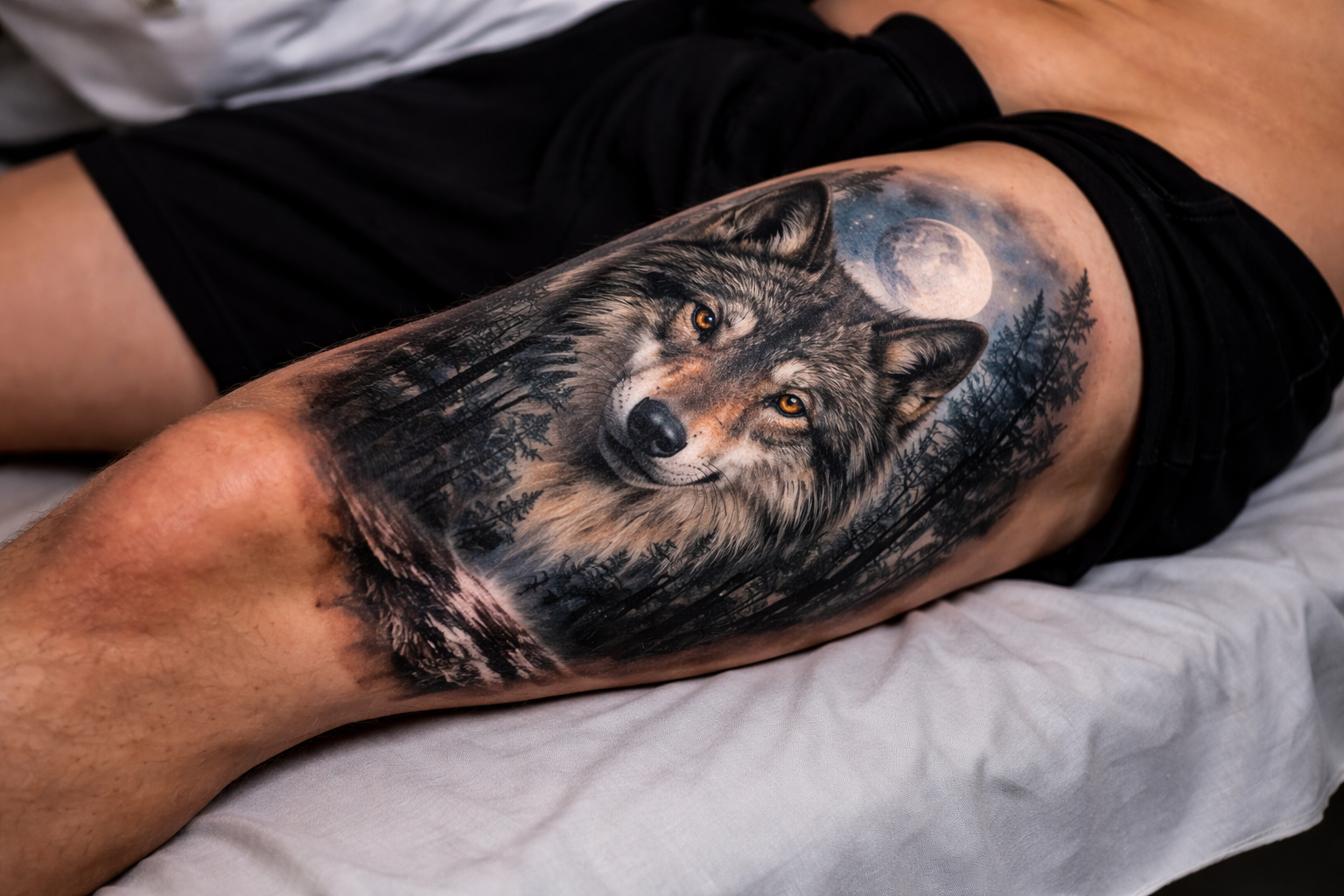 Тату на ноге