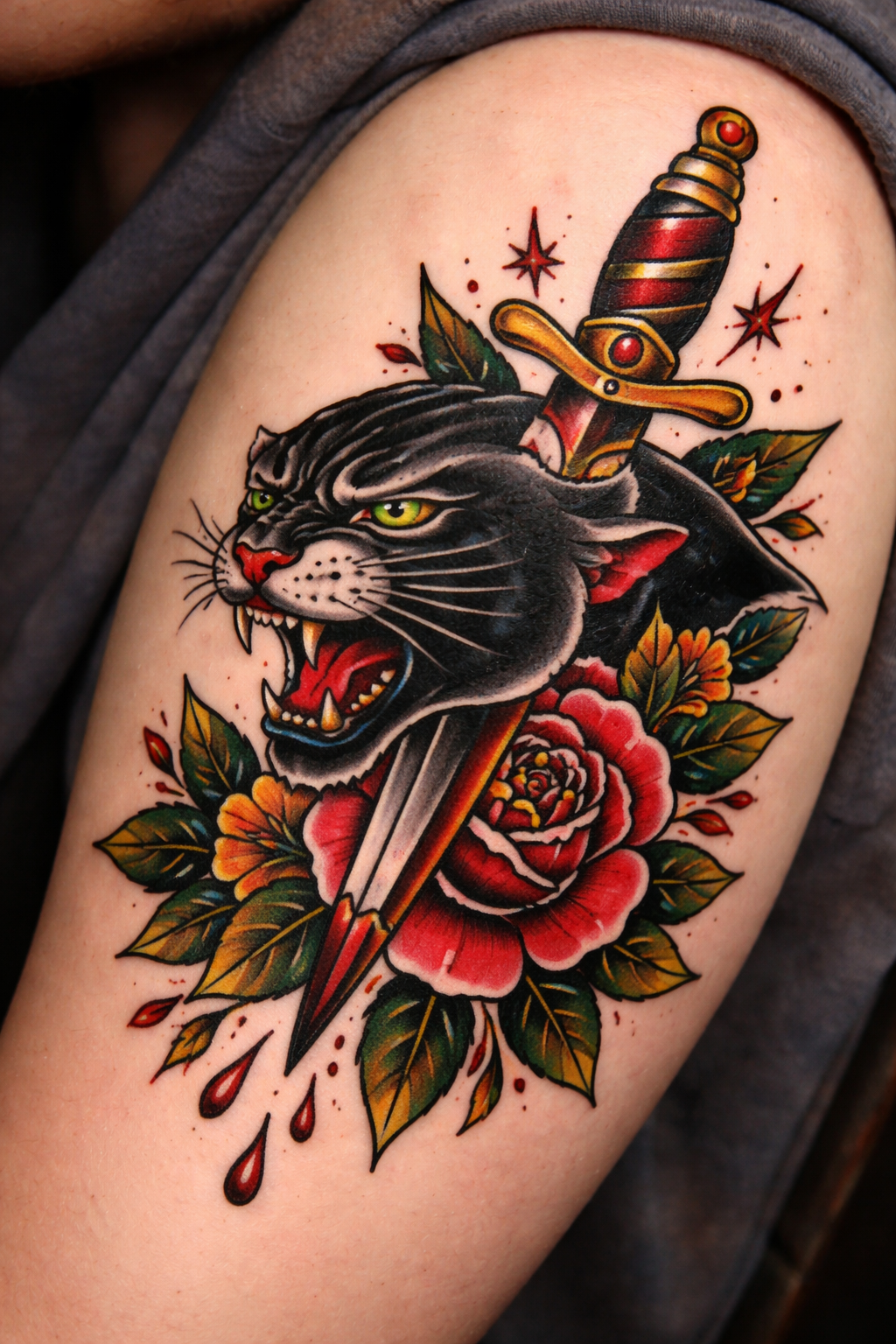 Тату в стиле олдскул