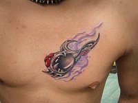 Тату органика на груди