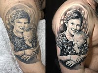 Обновление тату  детские портреты