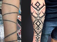 Перекрытие тату руны