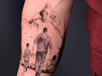 Тату папа с детьми
