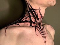 Тату узор на шее