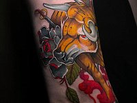 Тату бык ньюскул