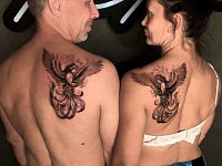 Парные тату феникс