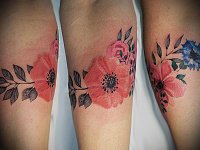 Тату цветы на руке