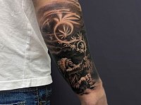 Тату индеец на руке