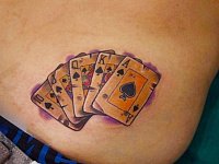 Тату олд скул игральные карты