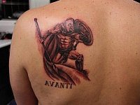 Тату Воин на спине