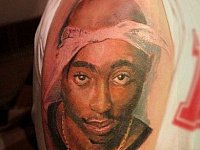 Татуировка портрет Тупак Шакур