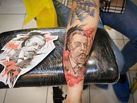 тату портрет Сербского треш полька