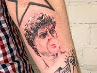 Тату Давид на предплечье