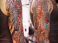 Тату рыба в японском стиле