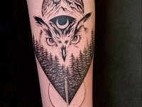Тату сова и лес