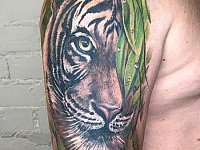 Тату тигр в реализме