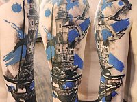 Тату маяк треш-полька