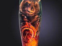 Тату енот Ракета