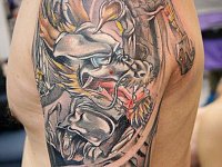 тату дракон на плече