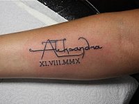 тату имя александра