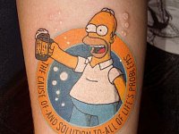 Тату гомер с пивом