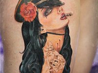 Тату портрет Брайн Виверос