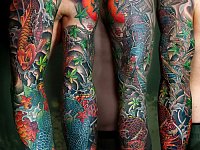 Тату рукав в японском стиле