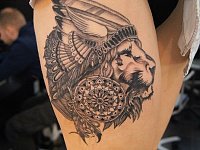 тату лев-индеец