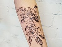 Тату розы випшейдинг