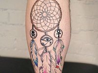 Тату ловец снов на икре