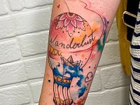 Татуировка воздушный шар в акварели