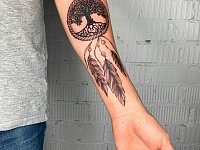 Тату древо жизни в ловце снов