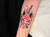 Тату кицуне и меч