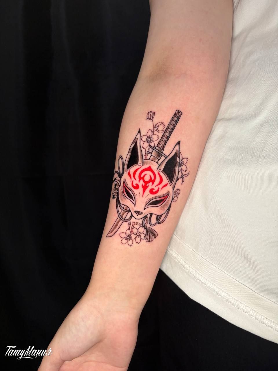 Тату кицуне и меч