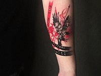 Тату черепа треш полька