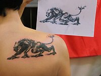 Тату биомеханическая пантера