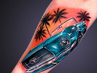Тату машина и пальмы