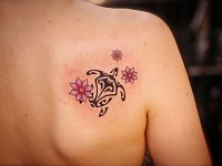 Тату черепашка полинезия