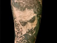 Тату портрет Джокера