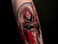 Татуировка смерть с косой