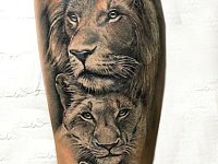 Тату семья львов