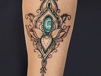 Тату лотос графика