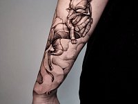 Тату лисица кицунэ