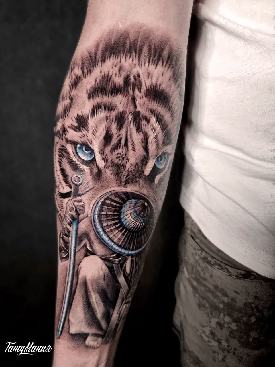 Тату самурай и тигр