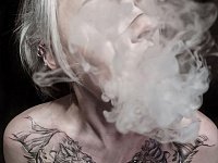 Тату волки под ключицами