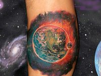 тату планета в космосе